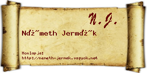 Németh Jermák névjegykártya